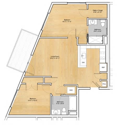 Floor Plan at 605 Concord at Fresh Pond Apartments, Massachusetts, 02138