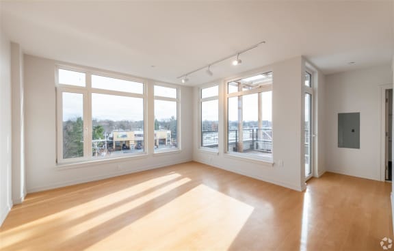 Bright Living Room at Park77, Cambridge, MA 02138