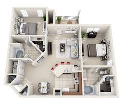 a 3 bedroom floor plan with a bathroom and a living room