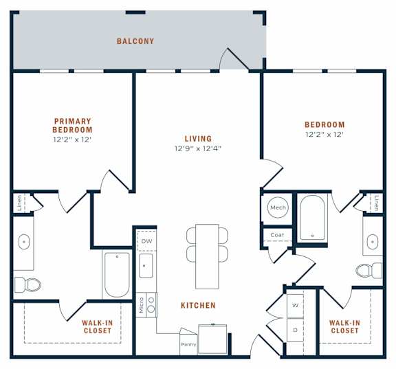 A black and white image of a house floor plan with a balcony.