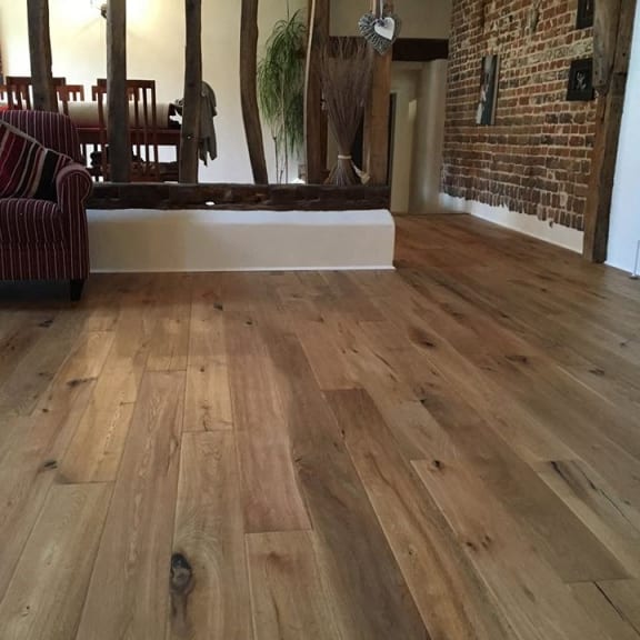 new hardwood floor in living room