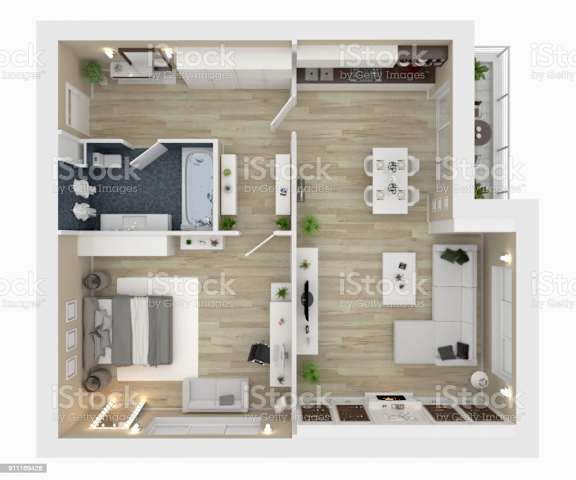 a floor plan of a house top view 3d illustration royalty free apartment stock illustration