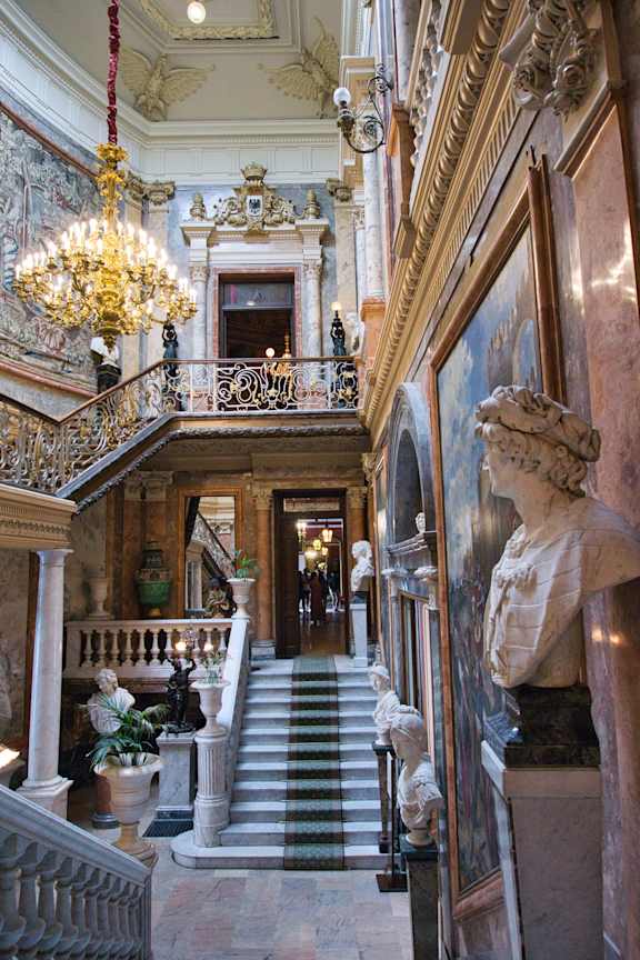 a view of the grand staircase in the royal palace of madrid