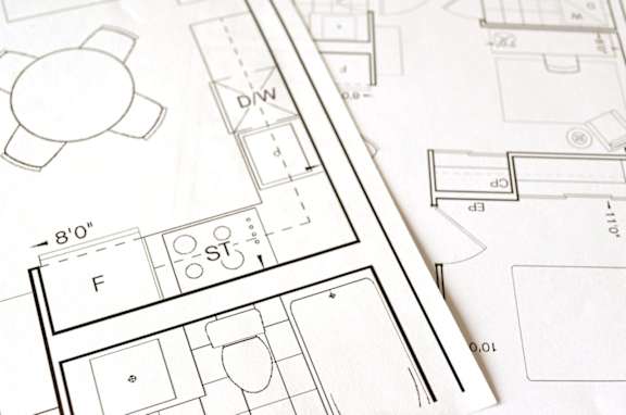 Test. A set of architectural drawings showing a floor plan.
