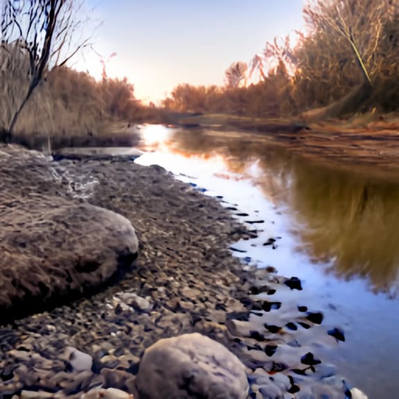 An AI generated picture of a river