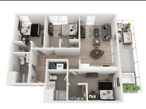 our apartments showcase a flexibility with our floor plans