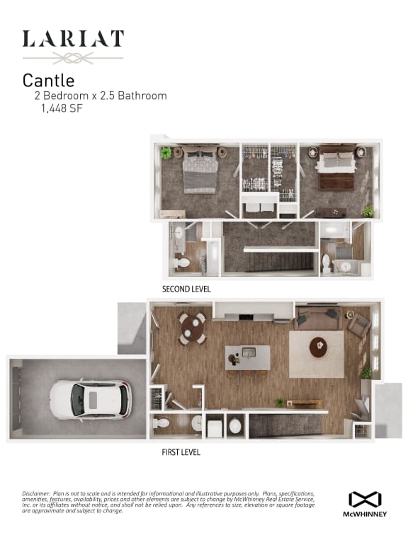 Floor Plan  the Cantle apartment floor plan with 2 bedrooms at Lariat, Greeley