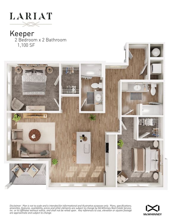 Keeper floor plan 2 bedroom 2 bath at Lariat, Greeley, 80634