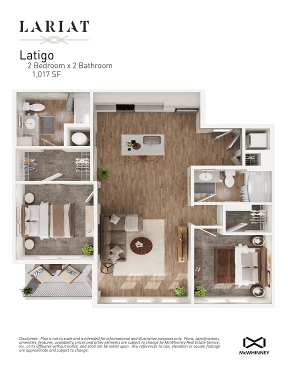 Floor Plan  2 bedroom floor plan | Lariat | apartment homes for rent at Lariat, Greeley, Colorado