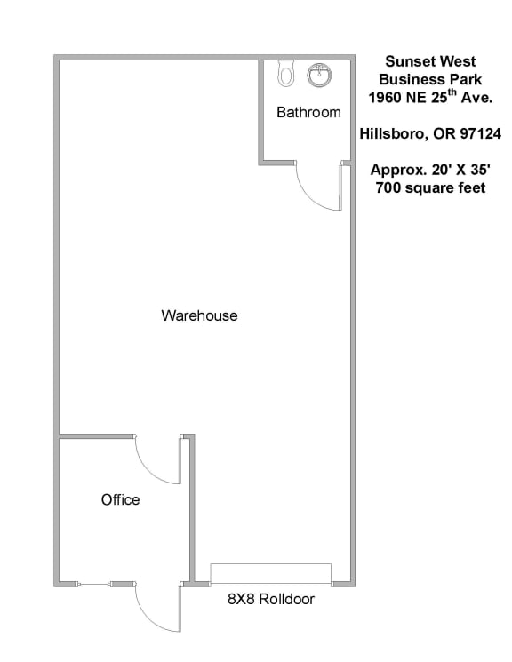 Floor Plan  Sunset West Business Park 700 Sq. Ft. with Office Floor Plan