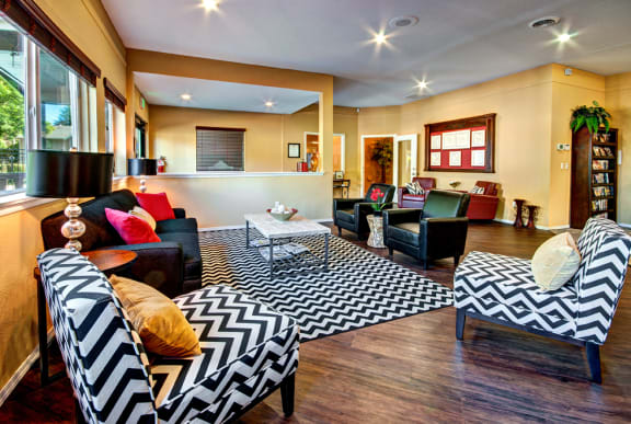 Clubhouse Seating Area at Chambers Creek Estates, Washington, 98467