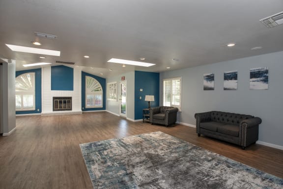 clubhouse interior lounge at Delta Pointe Apartments, California