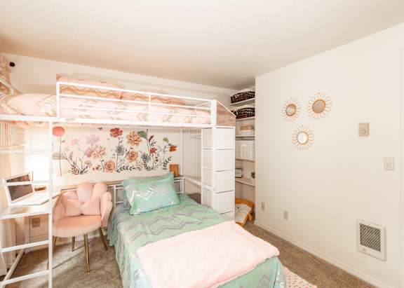 Second bedroom at King's Court Apartments, Beaverton, 97006