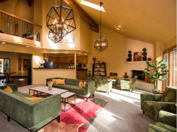Kings Court Clubhouse Interior Loft Business Center & Seating Area