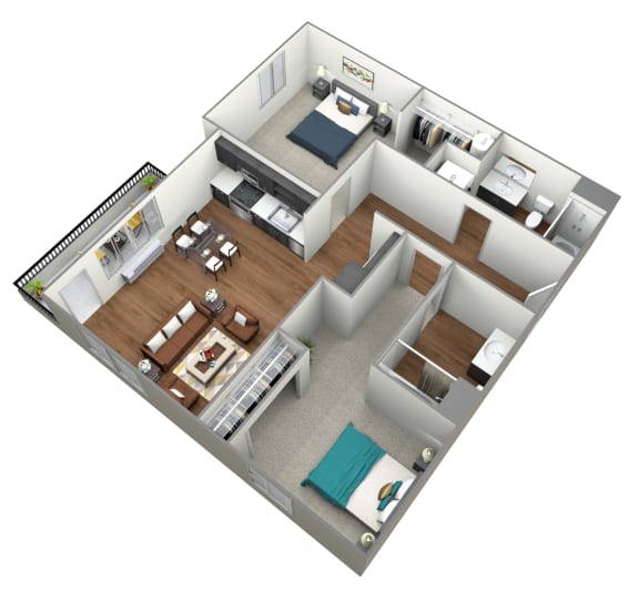 Heather Lodge 2x2 Sunburst Floor Plan 998 Square Feet