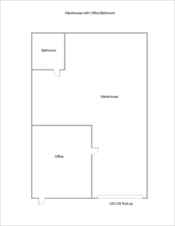 Floor Plan  Roseville Business Warehouse with Office and Bathroom