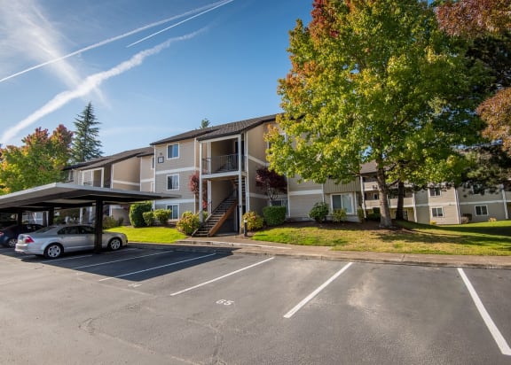 Building Exteriors & Parking Lot  at Sir Charles Court Apartments, Beaverton, Oregon 97006