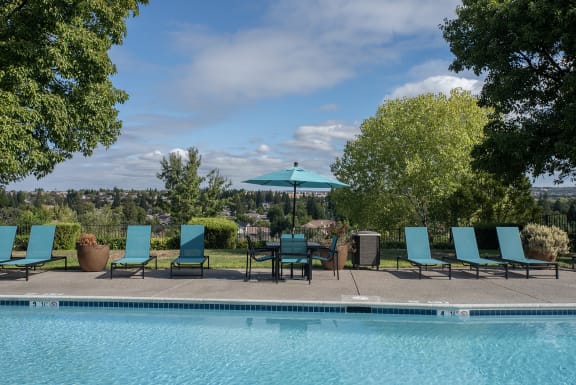 Sunset Summit swimming pool scenic view