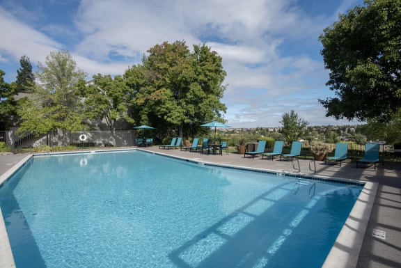 Sunset Summit swimming pool side view