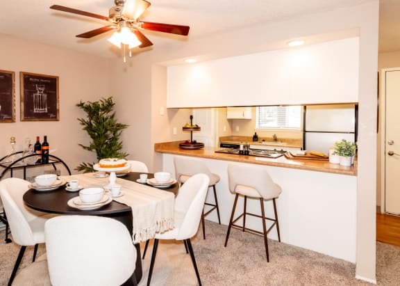 Sunstone Parc, Beaverton, OR, 97008, model kitchen bar and dining room
