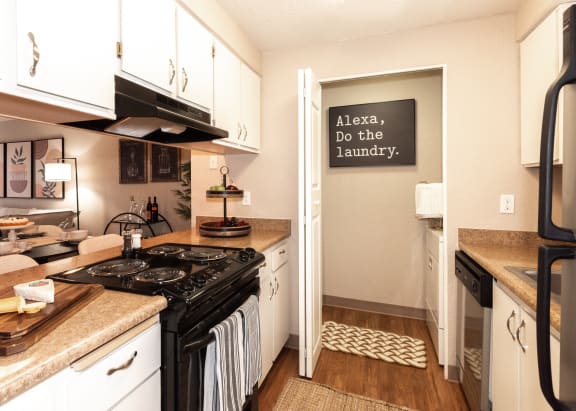 Sunstone Parc, Beaverton, OR, 97008, model kitchen and laundry area