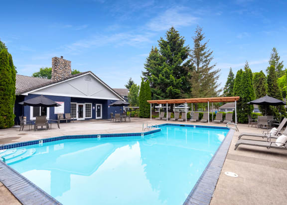 Pool With Sundecks at Valley River Court, Oregon