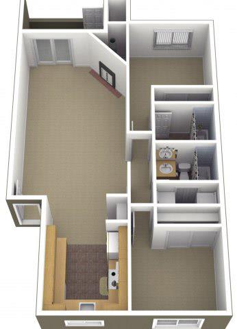 Riverwood Apartments 2x2 Floor Plan 1000 Square Feet