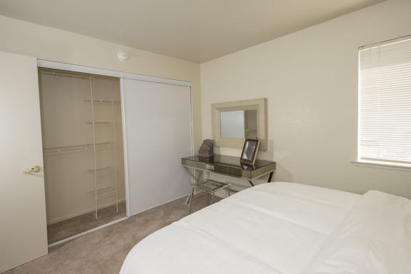 Model 2nd Bedroom &amp; Closet at Zinfandel Village Apartments, Rancho Cordova, CA