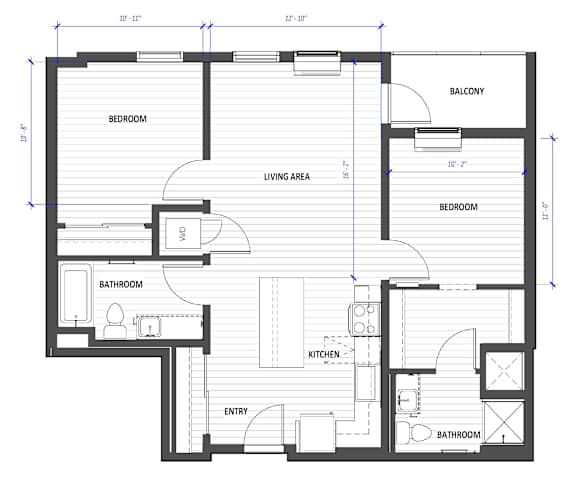 A black and white floor plan of a house with labeled rooms.