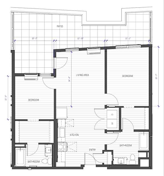 A black and white floor plan of a house with labeled rooms.