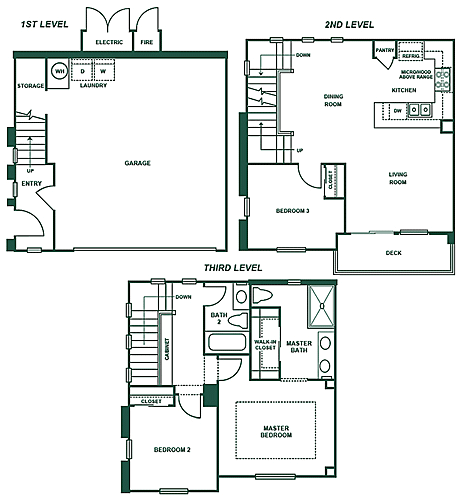 the floor plan for the home shows the bedrooms, bathrooms and living room