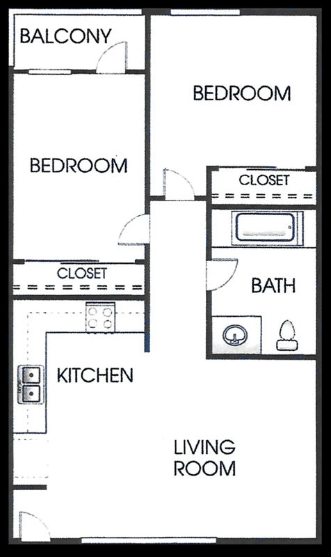 a small house with a kitchen and a living room