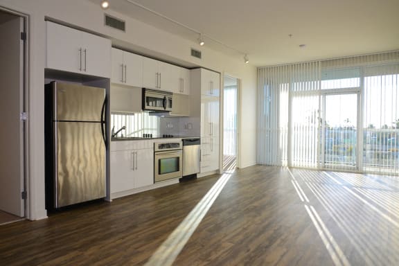 12th Street Lofts Living Area and Kitchen