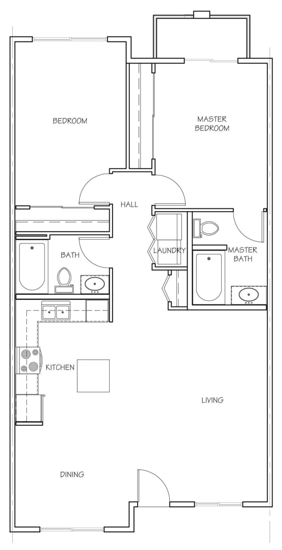 a floor plan of a bedroom apartment