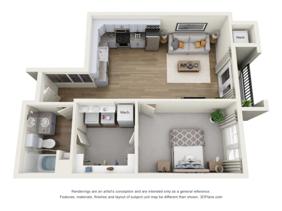 Floor Plan  Comet Greensboro A1B floor plan