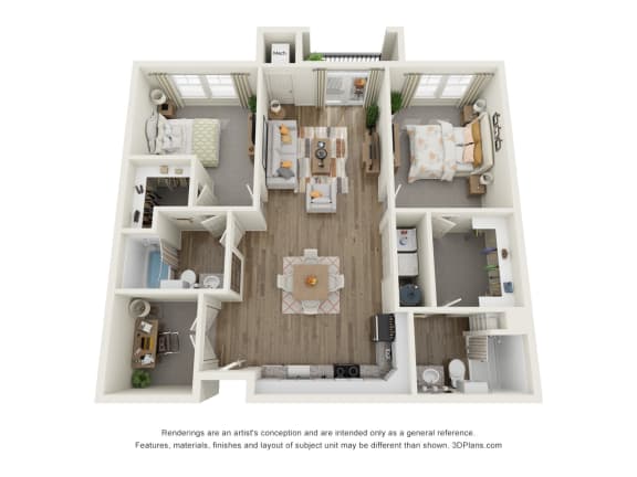 a 3 bedroom floor plan of a 2100 sq ft house