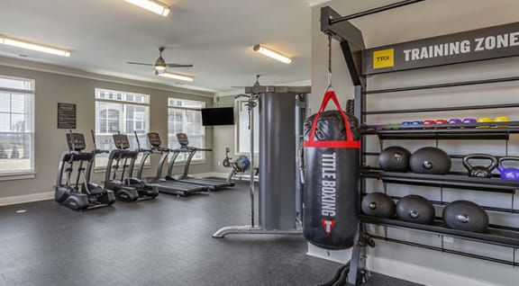 the gym at the colony house renaissance apartments
