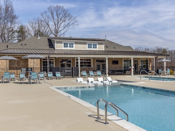 Resort Style Swimming Pool with Lap Lane and Sun Deck at Comet Greensboro, Greensboro, NC, 27409