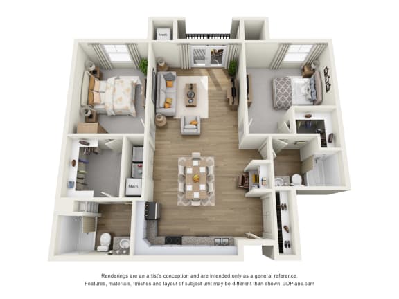 a 3 bedroom floor plan of a 2100 sq ft house