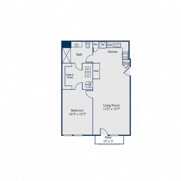 Comet Westgate one bedroom floor plan