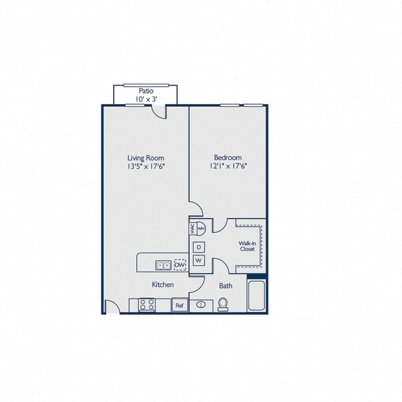 Comet Westgate one bedroom floor plan