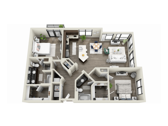 bedroom floor plan an opens up concept in this design