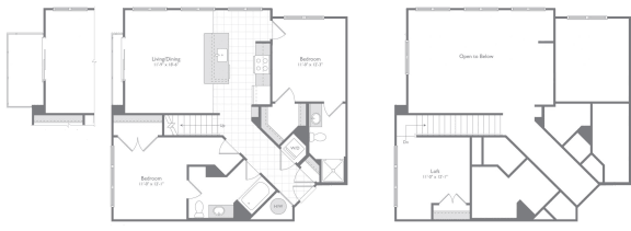 Floor Plan  Flats170_B2K_2bed_2bath_1254sqft_2D