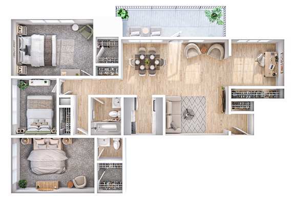 A series of images showing different rooms of a house.