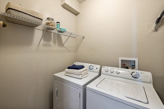 our apartments have a laundry room with a washer and dryer