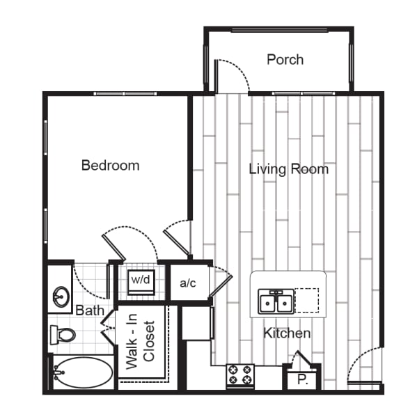 a floor plan of a bedroom apartment