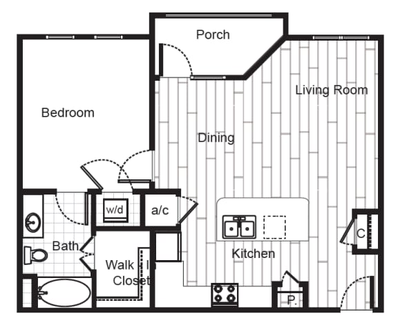 a floor plan of a bedroom apartment