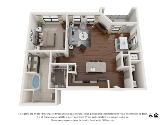 bedroom floor plan an in 1 bed 1 bath