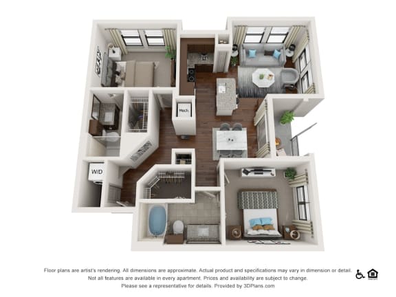 bedroom floor plan anjou | apartments in belleville nj | branch brook