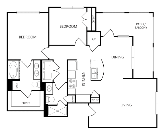 b2a 2 bed 2 bath 974 sqft